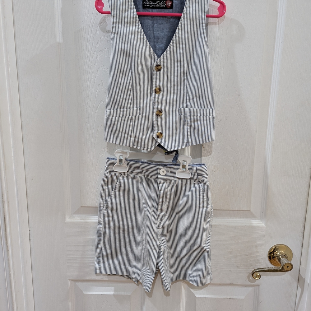 Sovereign Code Boys Striped Vest and Shorts Set Size 4T